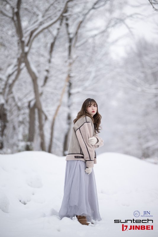 JIN 神永慎二郎さん　作例⑥ 【優しさ  雪の撮影でモデルを引き立たせる】